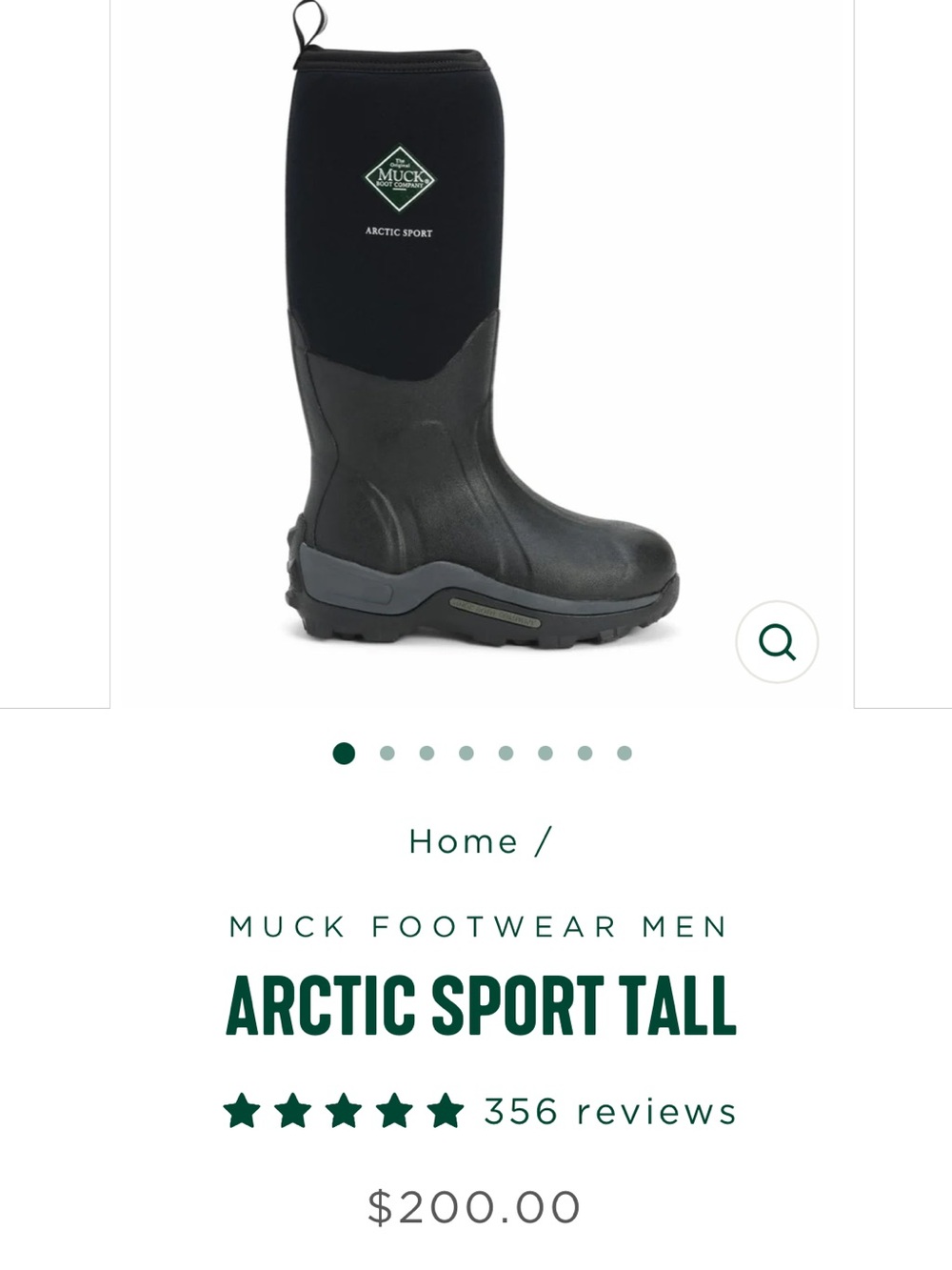 Muck Arctic Sport Tall Men's Waterproof Boot - Black